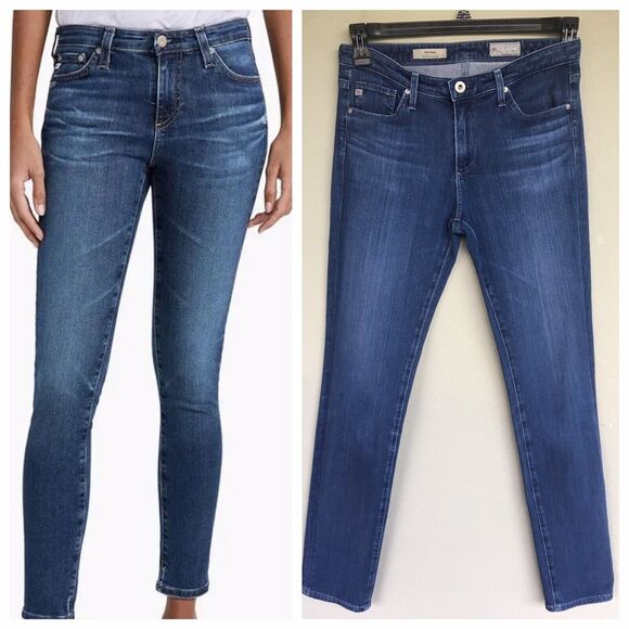 AG Adriano Goldschmied Jeans 27X30 Contour 360 The Prima Mid Rise Cigarette Leg - Picture 1 of 14